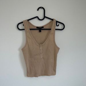 Ribbed tan color forever 21 tank top